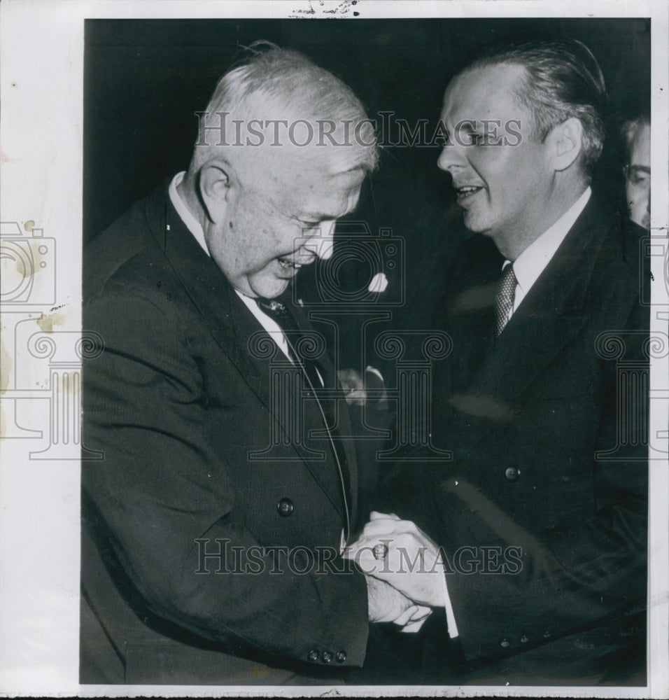 1954 Sec of Defense Charles Wilson and Gov. William Stratton. - Historic Images