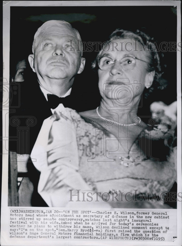 1953 Press Photo Charles E. Wilson, Former President of General Motors - Historic Images