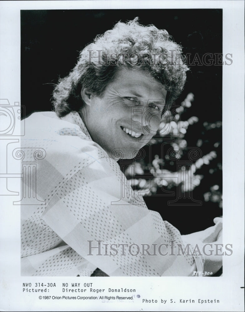 1987 Press Photo Director Roger Donaldson &quot;No Way Out&quot; - Historic Images