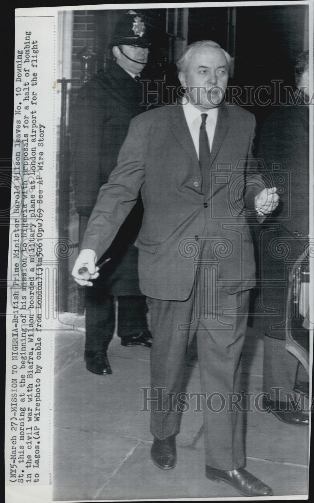 1969 Press Photo Britain's Prime Minister Harold Wilson - Historic Images