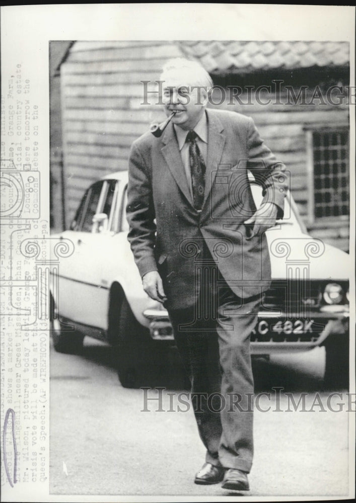 1964 Press Photo Britain's Prime Minister Harold Wilson - Historic Images