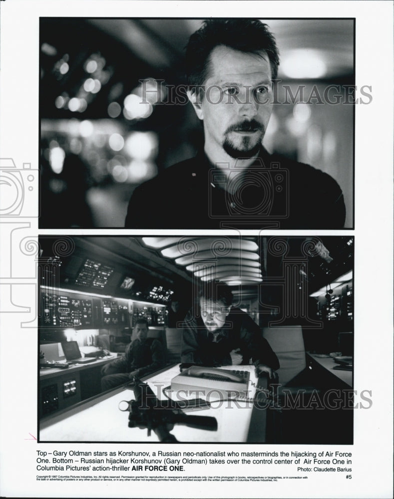 1997 Press Photo Actor Gary Oldman in &quot;Air Force One&quot; - Historic Images