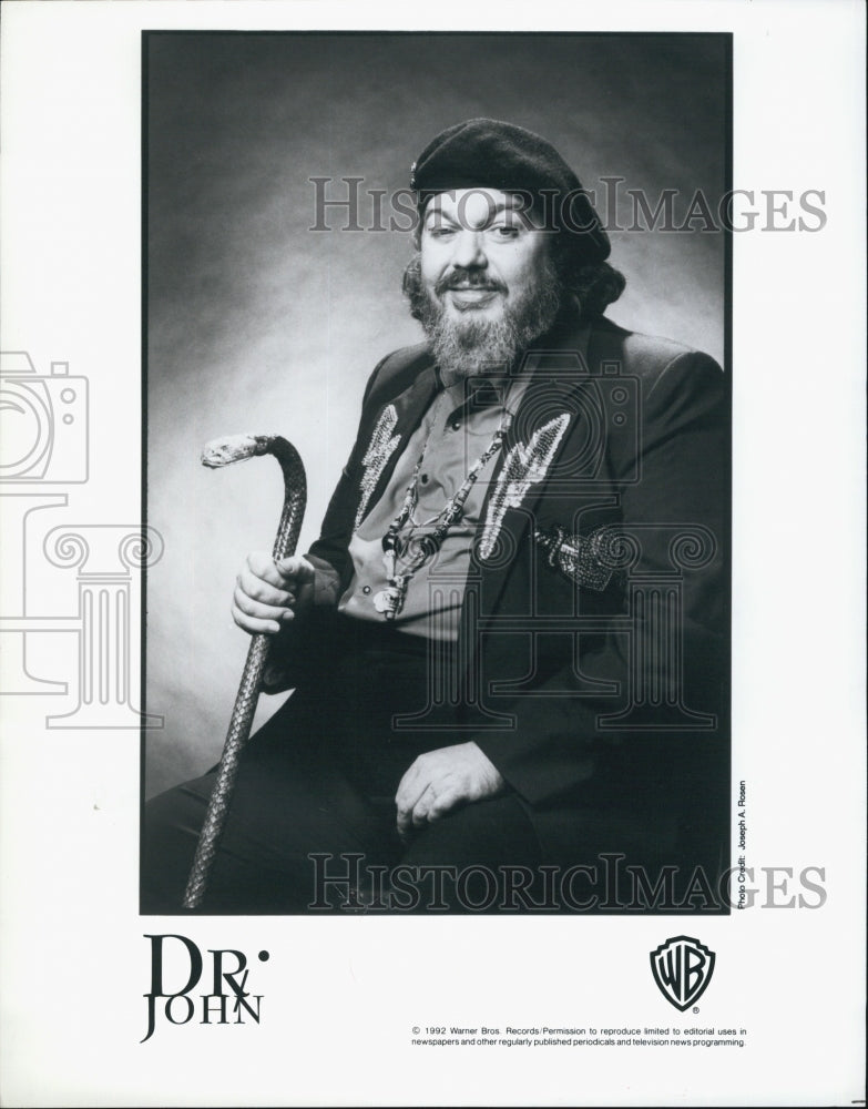 1992 Press Photo Musician, Dr John on WB records - Historic Images