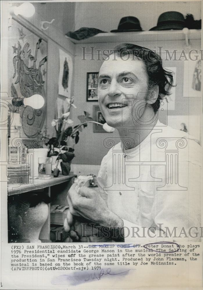 1971 Press Photo Actor Peter Donat - Historic Images