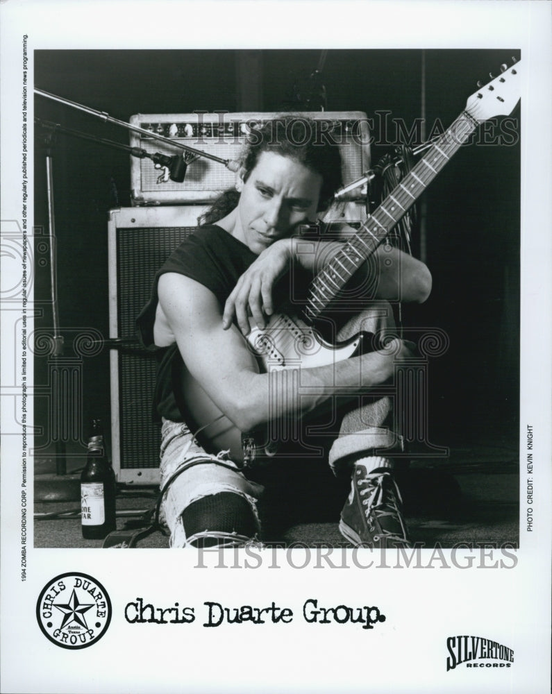 1995 Press Photo Musician Chris Duarte Group - Historic Images