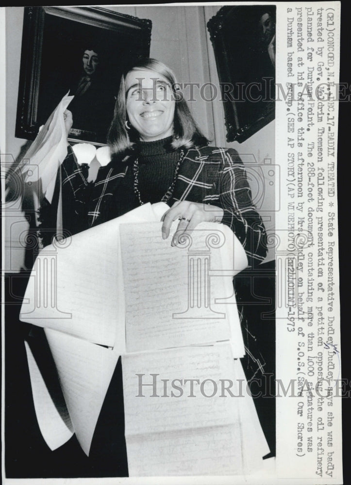 1973 Press Photo State Rep Dudley W Dudley Claim she Was Treated Bad by Mayor - Historic Images