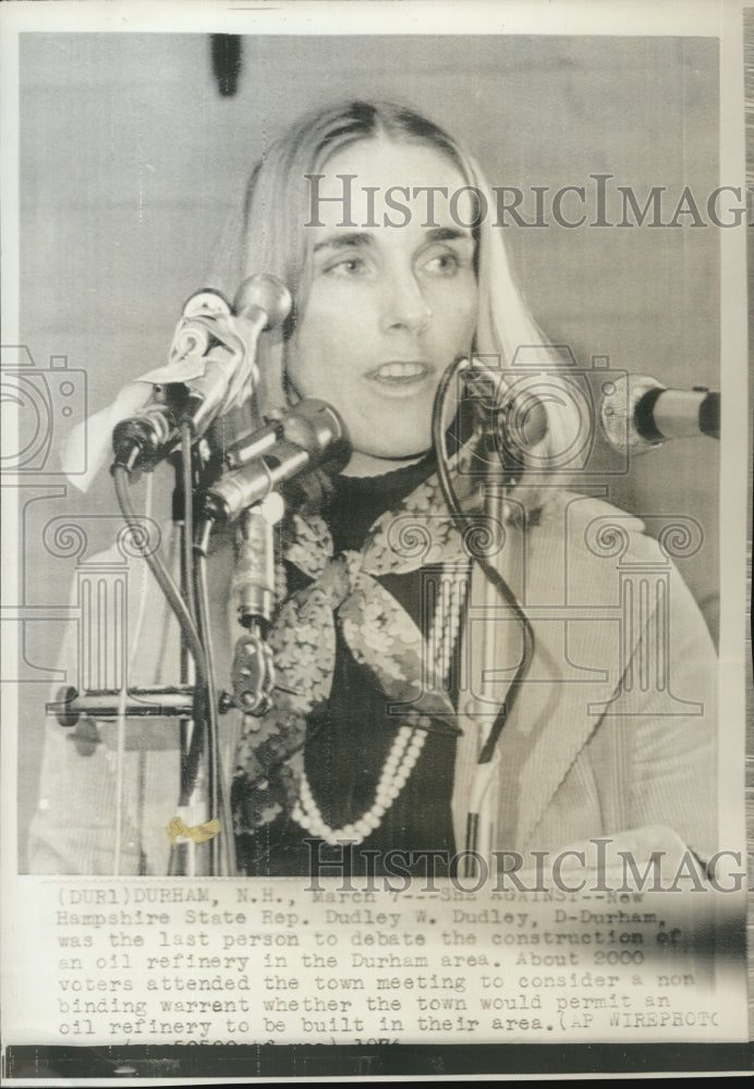 1974 Press Photo Rep. Dudley W. Dudley of New Hamsphire. - Historic Images