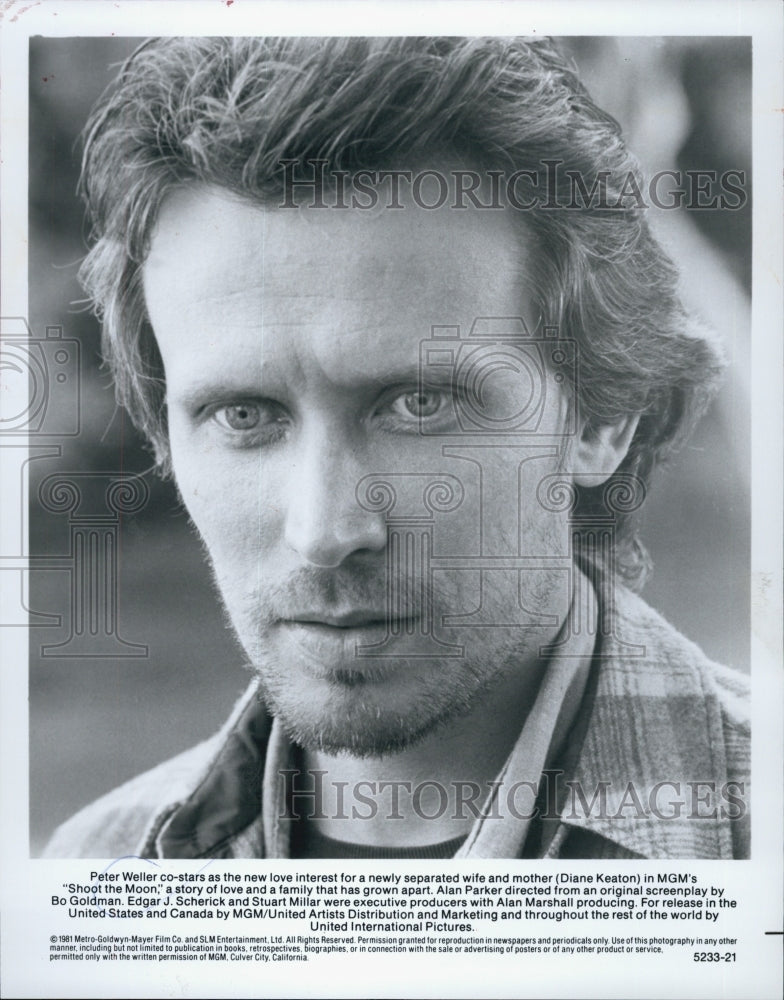 1981 Press Photo Peter Weller Shoot the Moon MGM Film - Historic Images