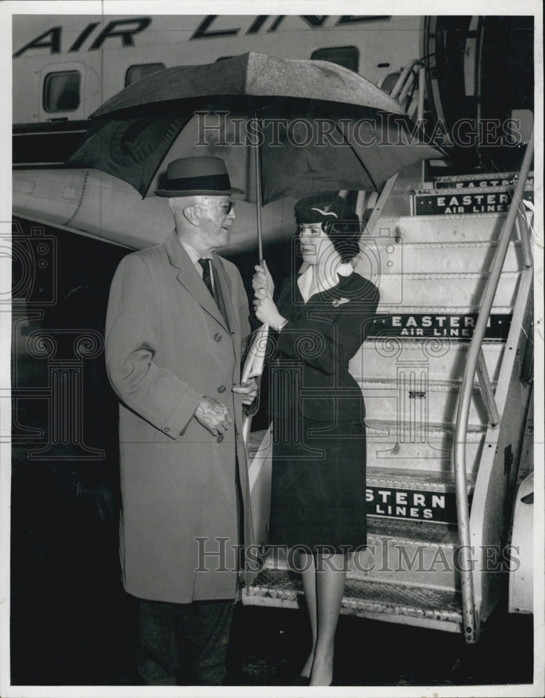 1963 Press Photo First Federal Savings Director George Glendining Travels - Historic Images