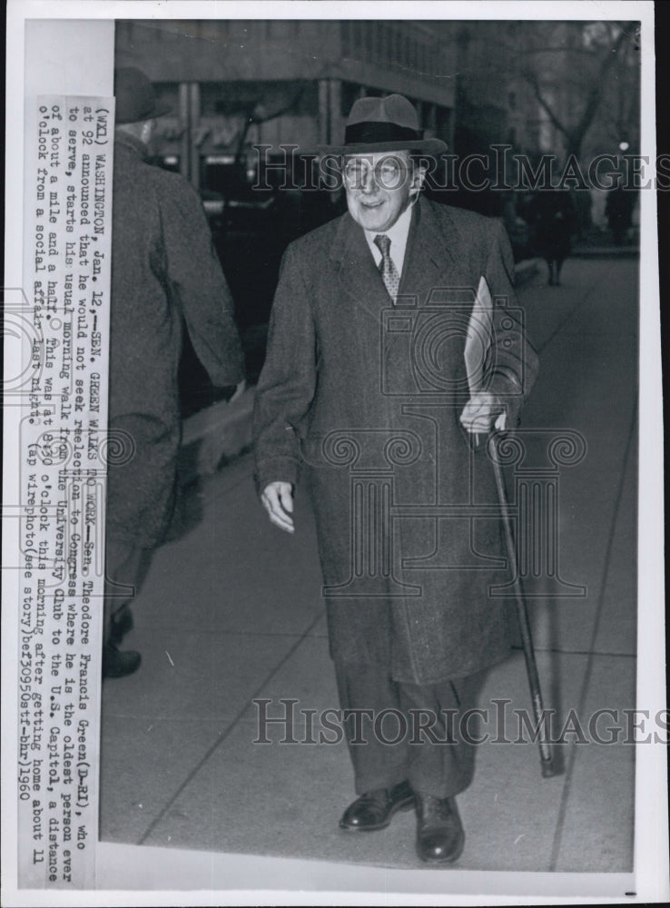 1960 Press Photo Sen. Theodore Francis Green - Historic Images