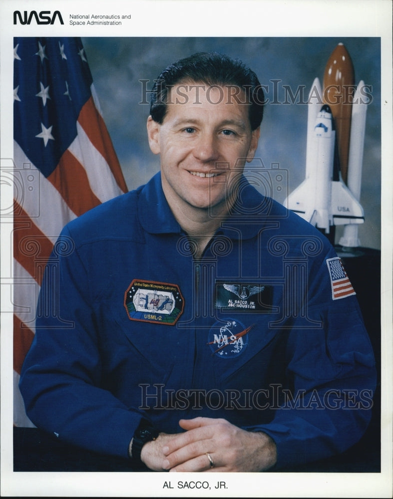 1995 Press Photo Dr Albert Sacco Jr for space mission - Historic Images