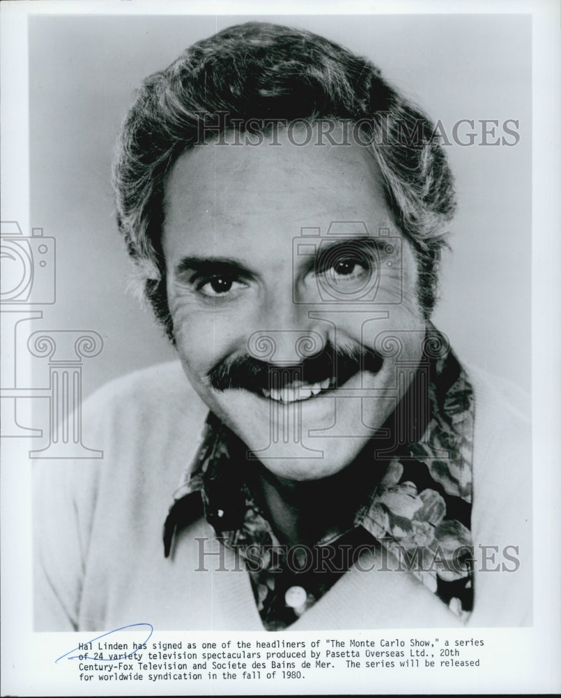 1980 Press Photo Actor Hal Linden&quot;The Monte Carlo Show&quot; - Historic Images