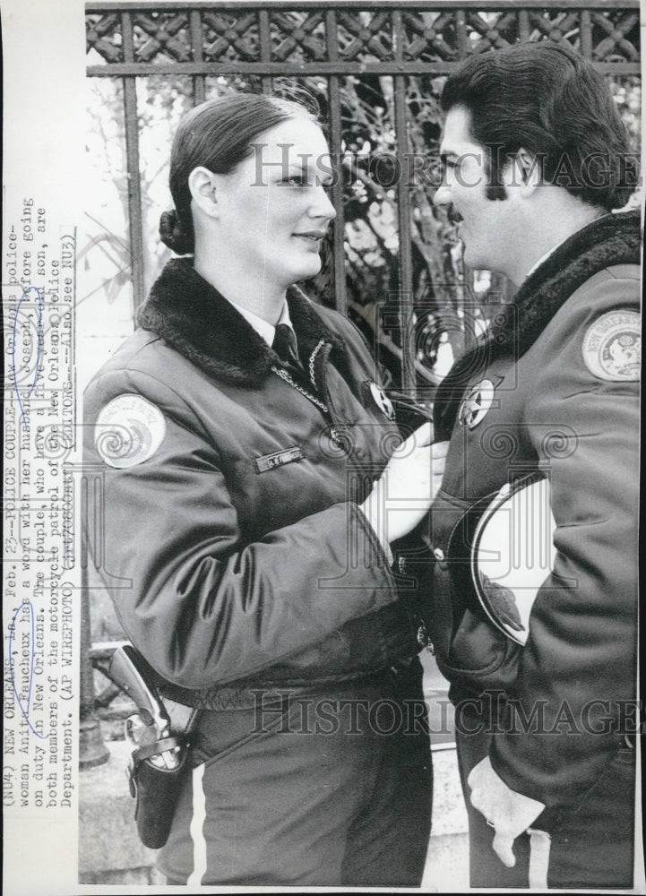 1974 Press Photo Joseph And Anita Faucheux - Historic Images