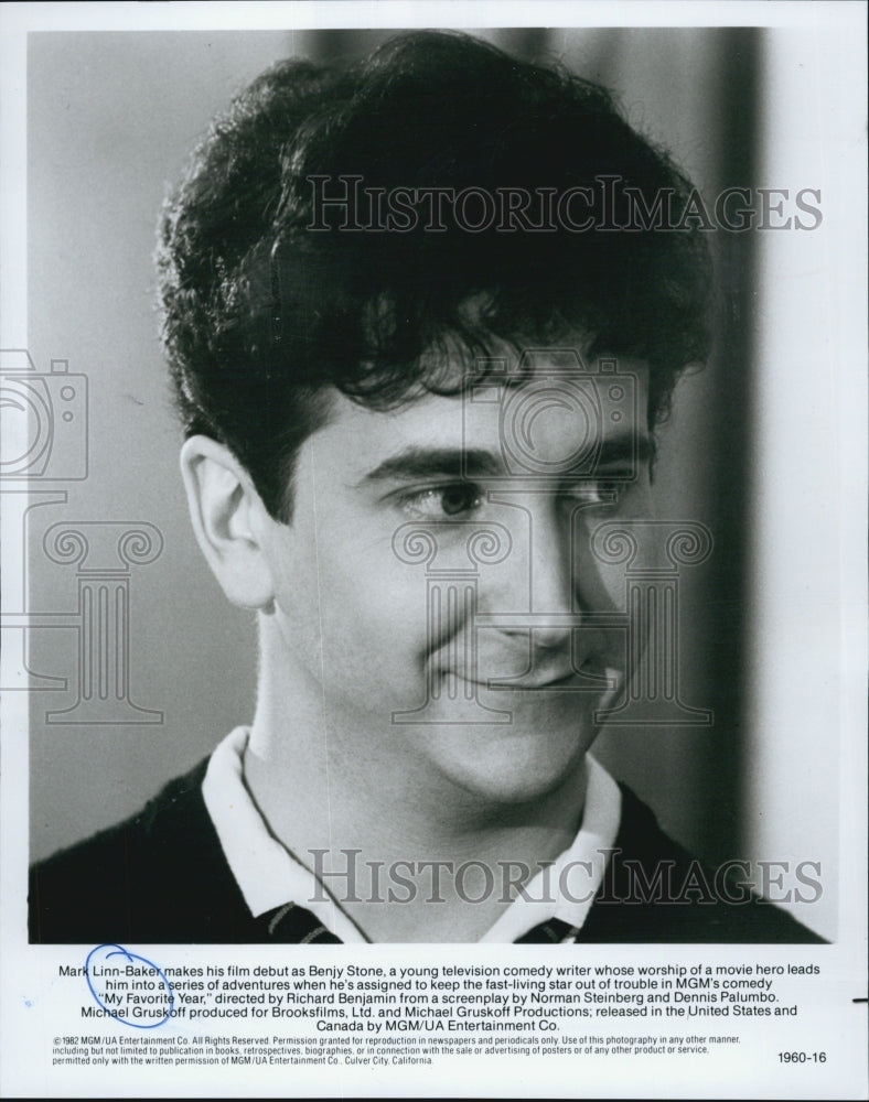 1982 Press Photo Mark Linn-Baker Stars In My Favorite Year - Historic Images