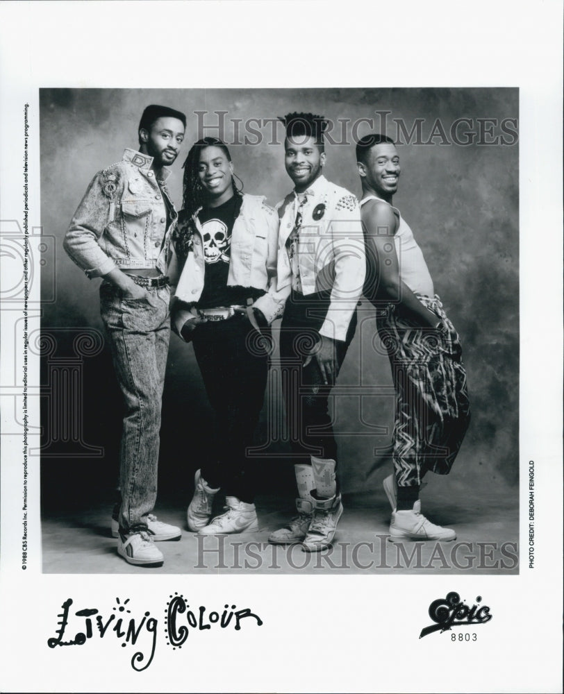 Press Photo Musicians Living Color - Historic Images