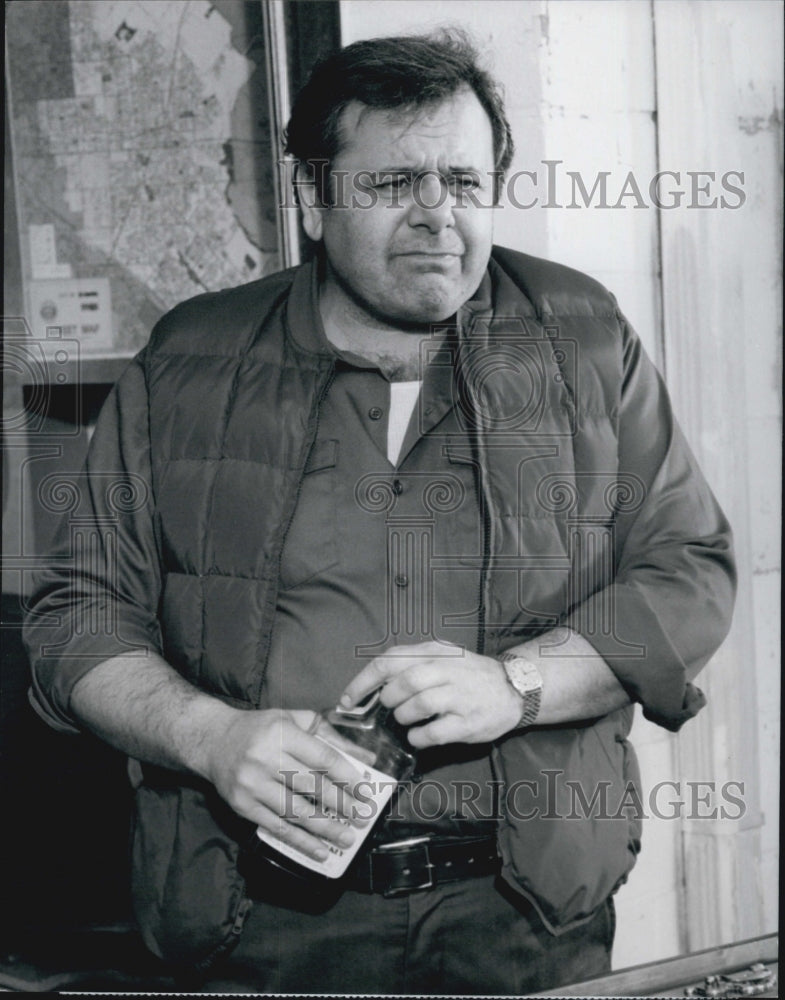 1987 Press Photo Actor Paul Sorvino &quot;With Intent To Kill&quot; - Historic Images