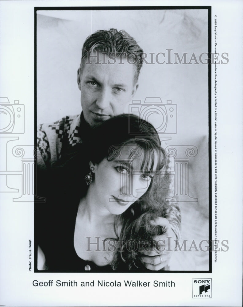 1995 Press Photo Geoff Smith and Nicola Walker Smith /Sony Records - Historic Images