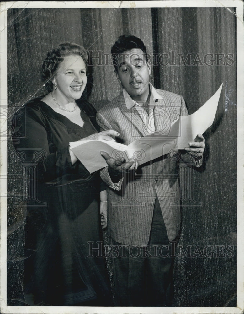 1961 Press Photo Kate Smith &amp; Ernie Ford - Historic Images