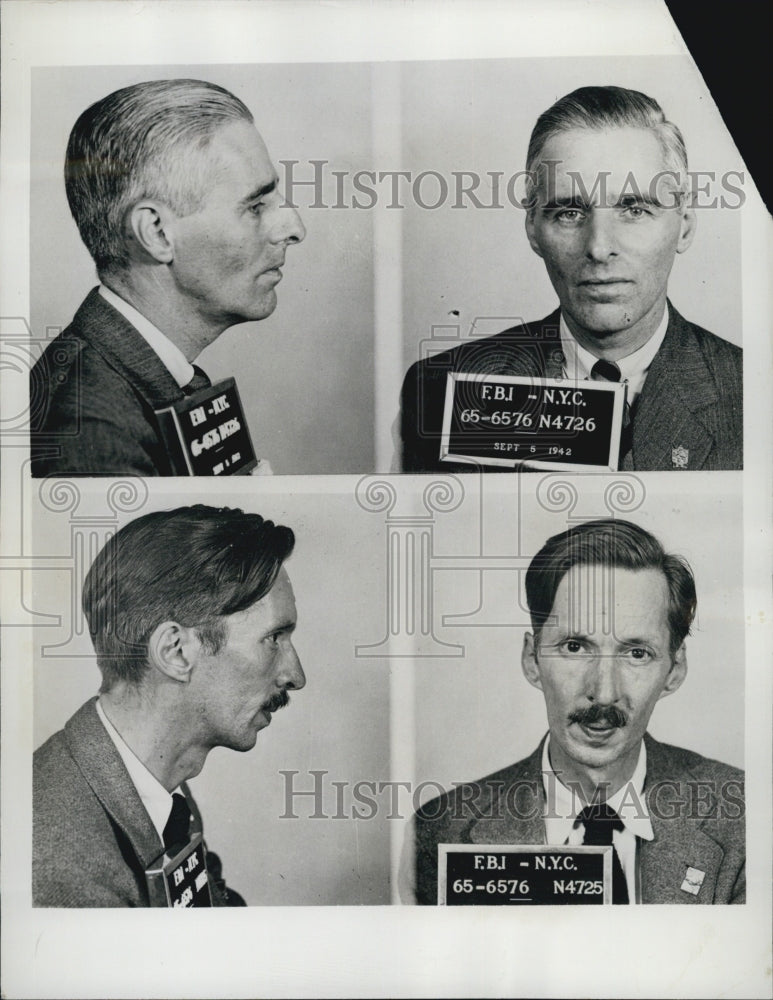 1942 Press Photo Henry Williams & Milton Smythe Arrested by FBI - Historic Images