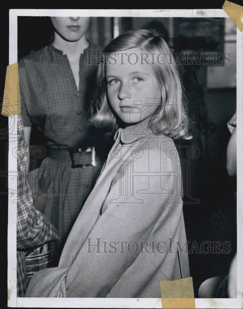 1951 Press Photo Pia Lindstrom Travels to See Mother, Ingrid Bergman - Historic Images