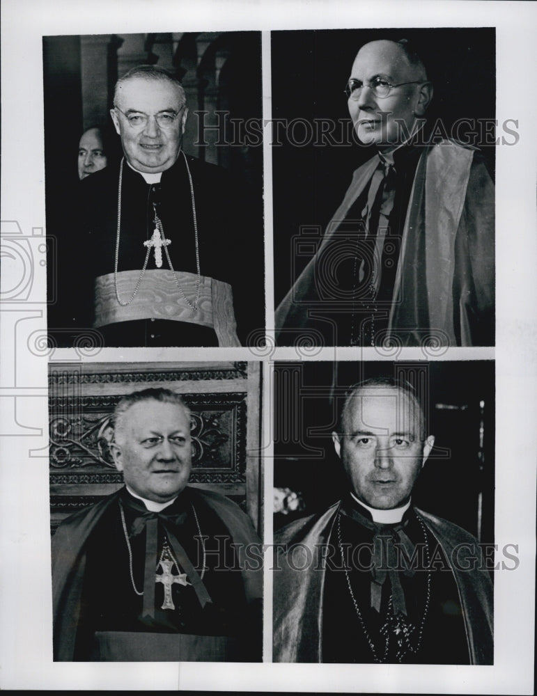 1952 Press Photo Francesco Borgongini Duca,Carlo Agostini,Maurizio Feltin,and - Historic Images