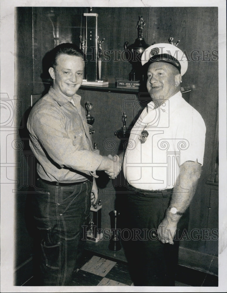 1970 Capt Richard Duffy & Fire Commissioner Kelley - Historic Images