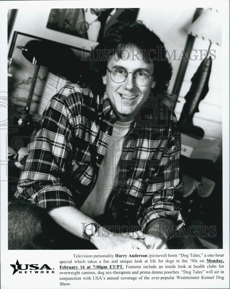 Press Photo Harry Anderson Actor Host of DOG TALES - Historic Images