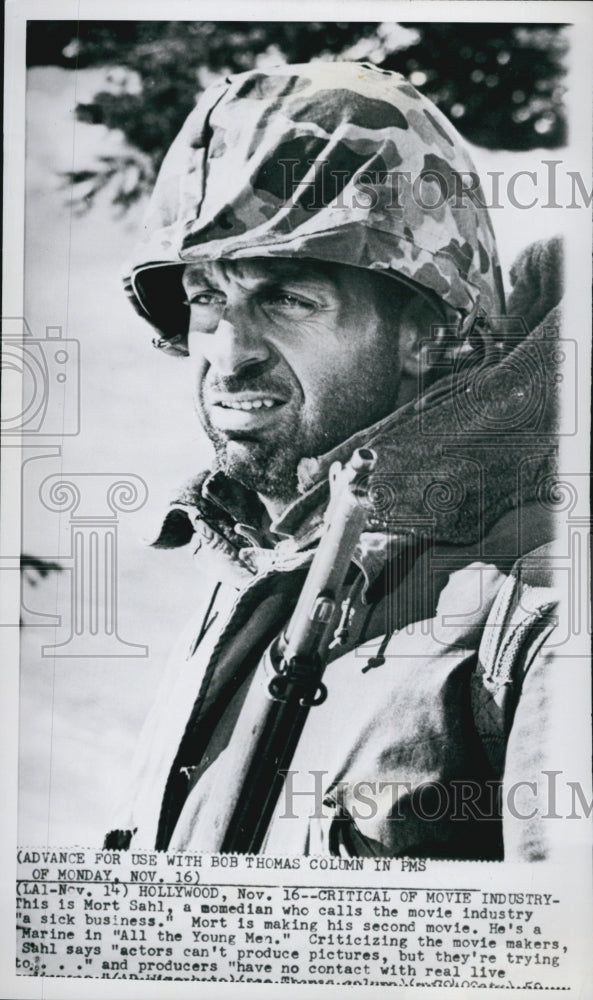 1950 Press Photo Mort Sahl Actor in "All the Young Men" - Historic Images