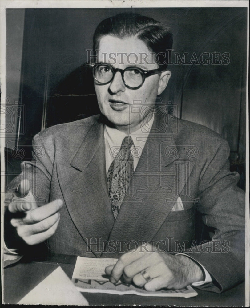 1950 Press Photo Ralph De Sola, Member of the Communist Party - Historic Images