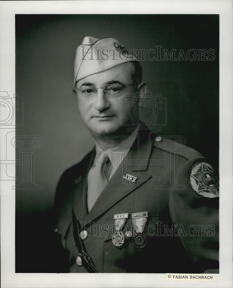 1945 Press Photo Jacob I. Polack , Cmdr. of Jewish War Veterans of U.S. - Historic Images