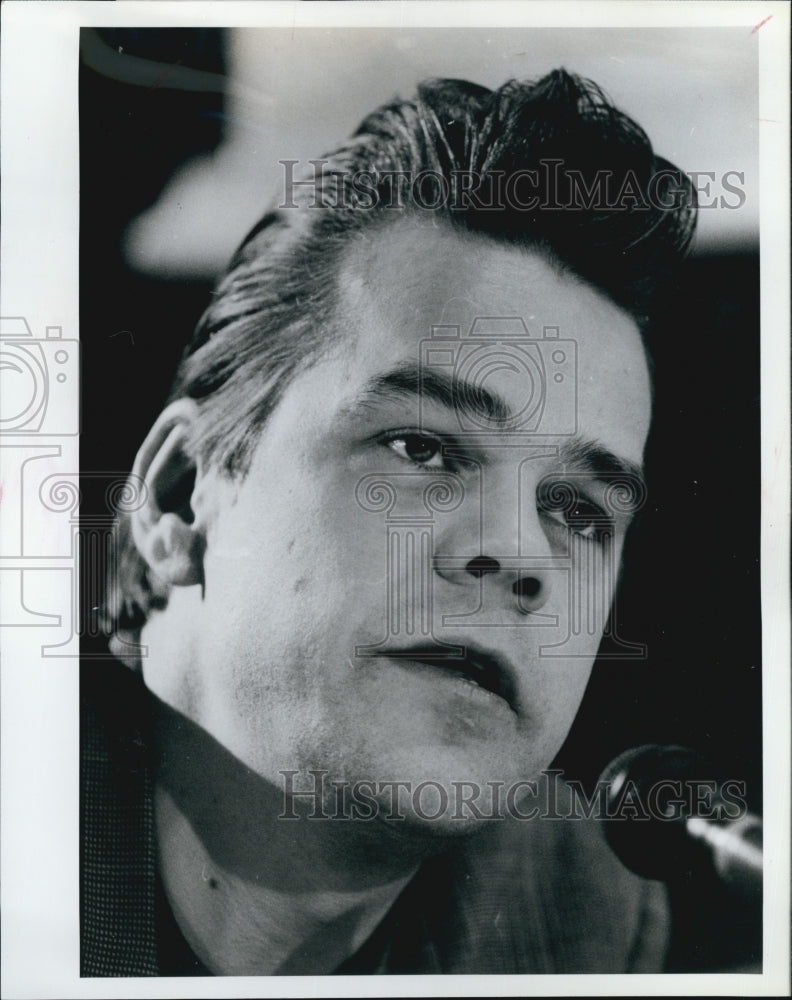 1987 Press Photo Singer Buster Poindexter Press Conference for aids benefit - Historic Images