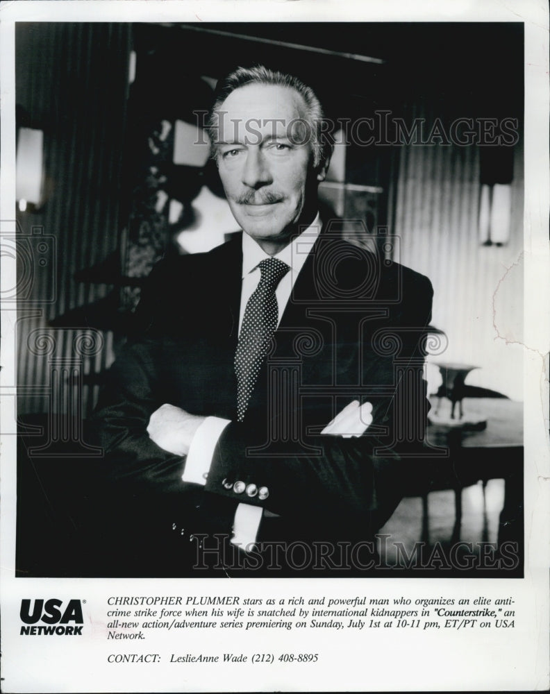 1994 Press Photo Christopher Plummer stars in "Counterstrike" - Historic Images