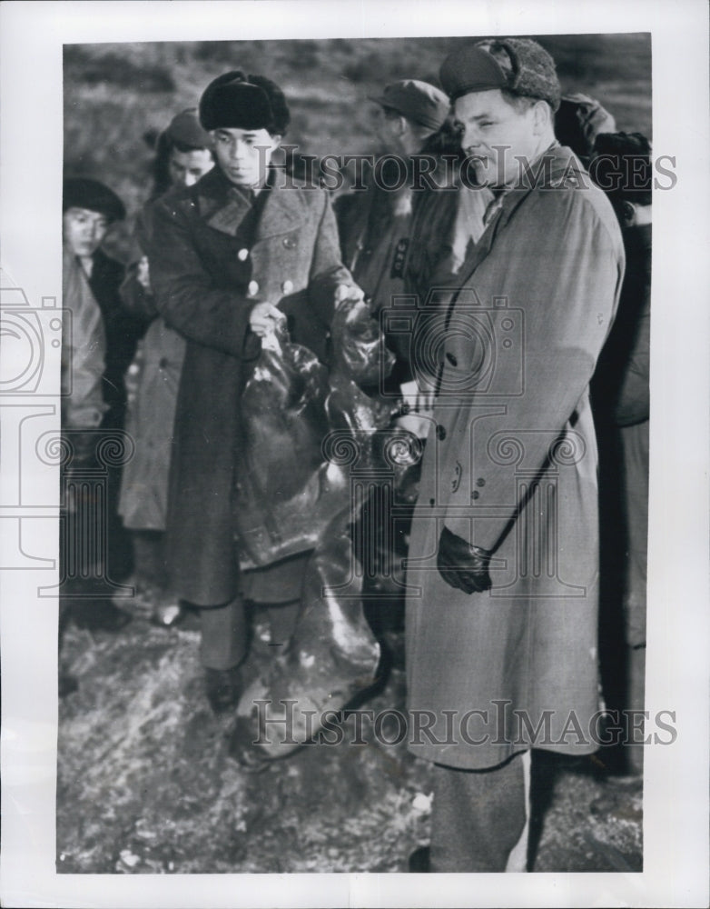 1951 Col Andrew Kinney  Part of Napalm Bomb at Kaesong - Historic Images