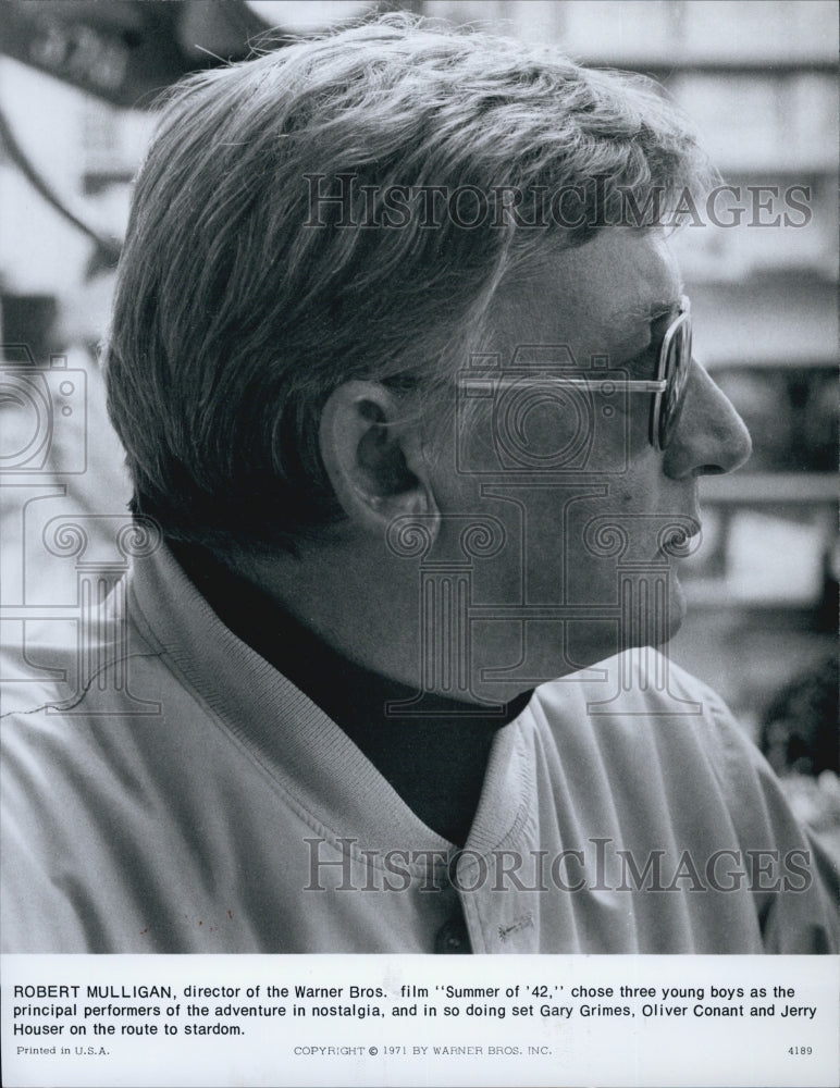 1971 Press Photo Robert Mulligan, "Summer of 42" Director - Historic Images