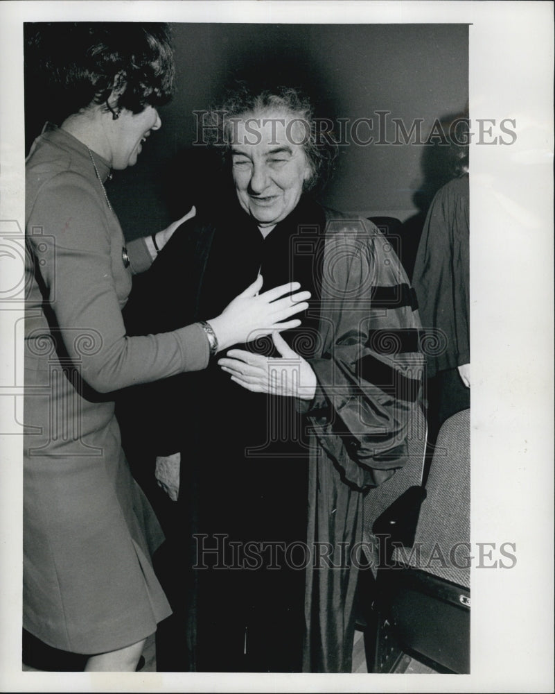 1973 Press Photo Israeli Prime Minister Golda Meir - Historic Images