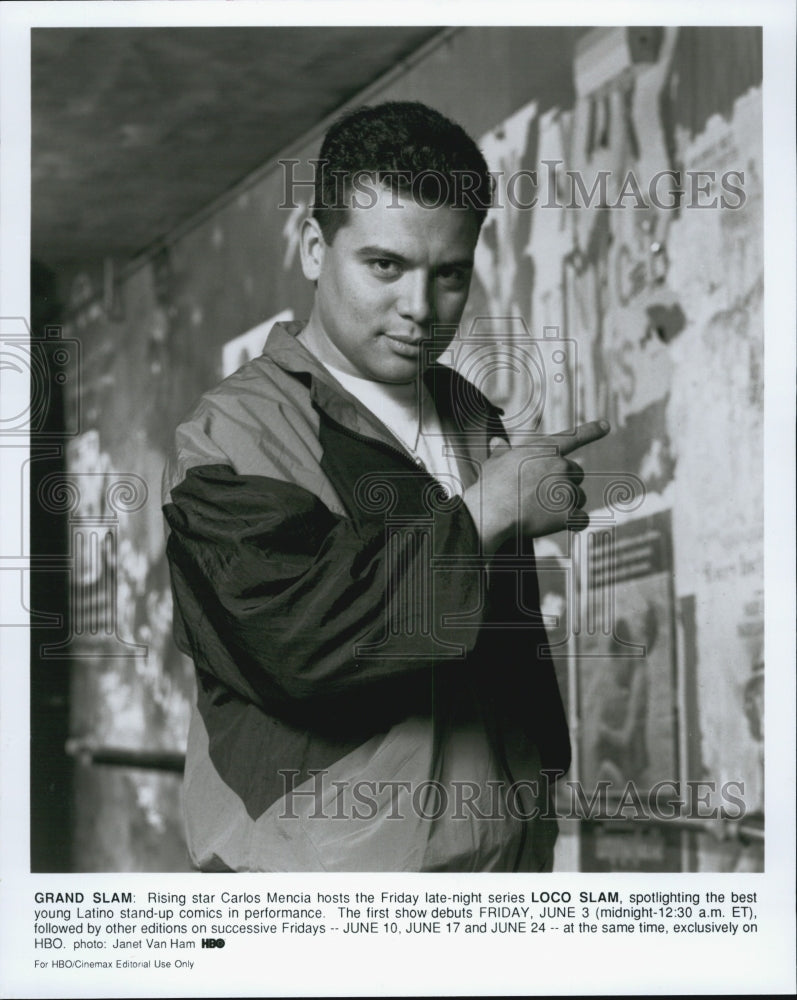 1997 Press Photo Carlos Mencia hosts Loco Slam - Historic Images