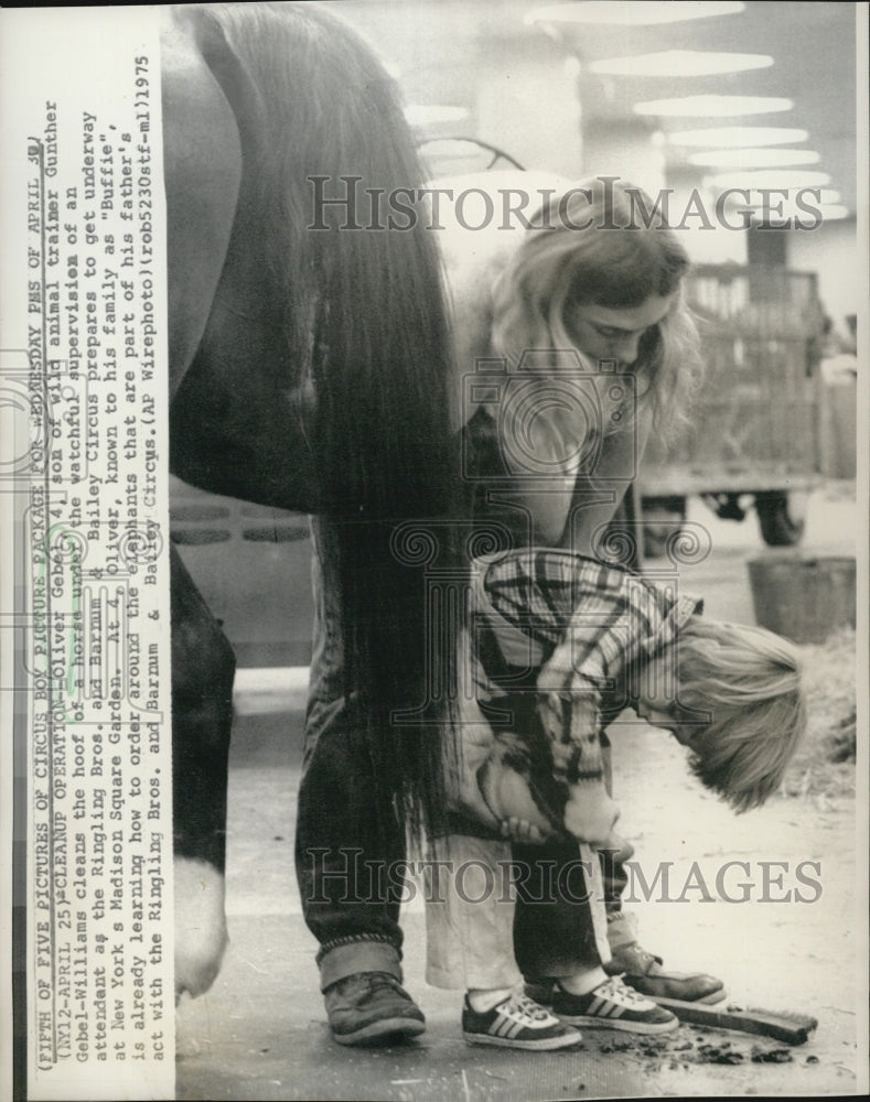 1975 Press Photo Oliver Gebel Son of Animal Trainer Gunther Gebel-Williams - Historic Images