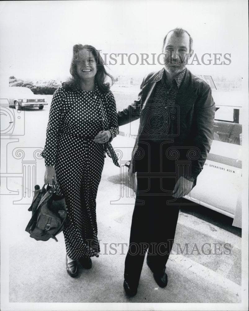1977 Press Photo Canadian-American Actress Collen Dewhurst and Actor Ben Gazzara - Historic Images