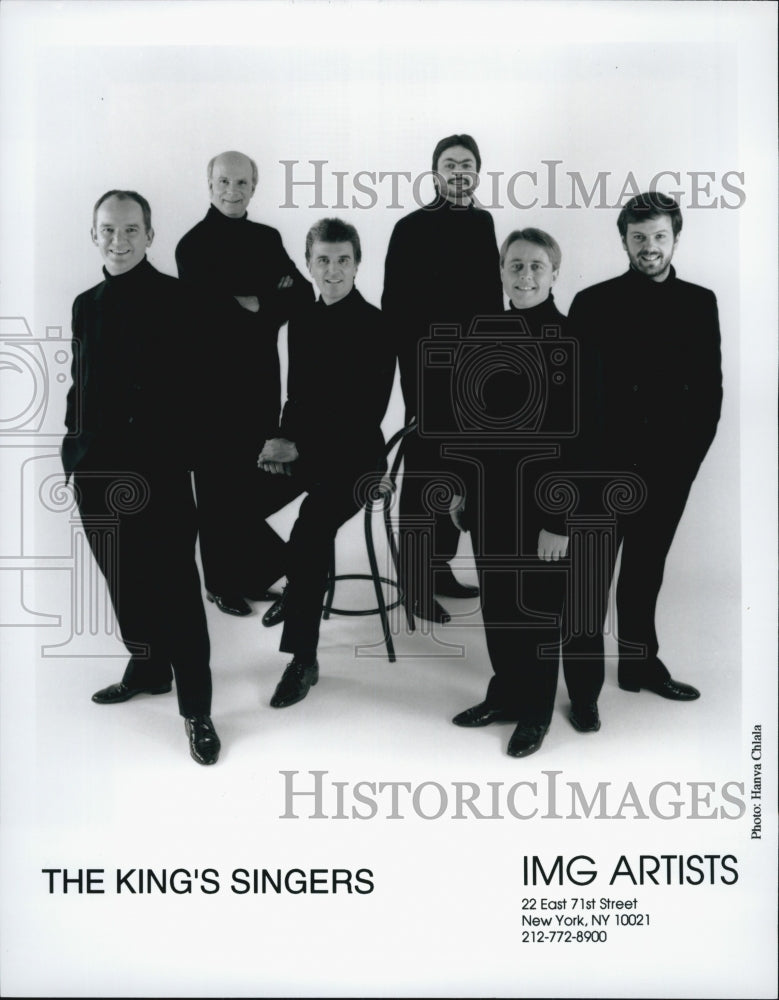Press Photo The King&#39;s Singers British a cappella Band. - Historic Images
