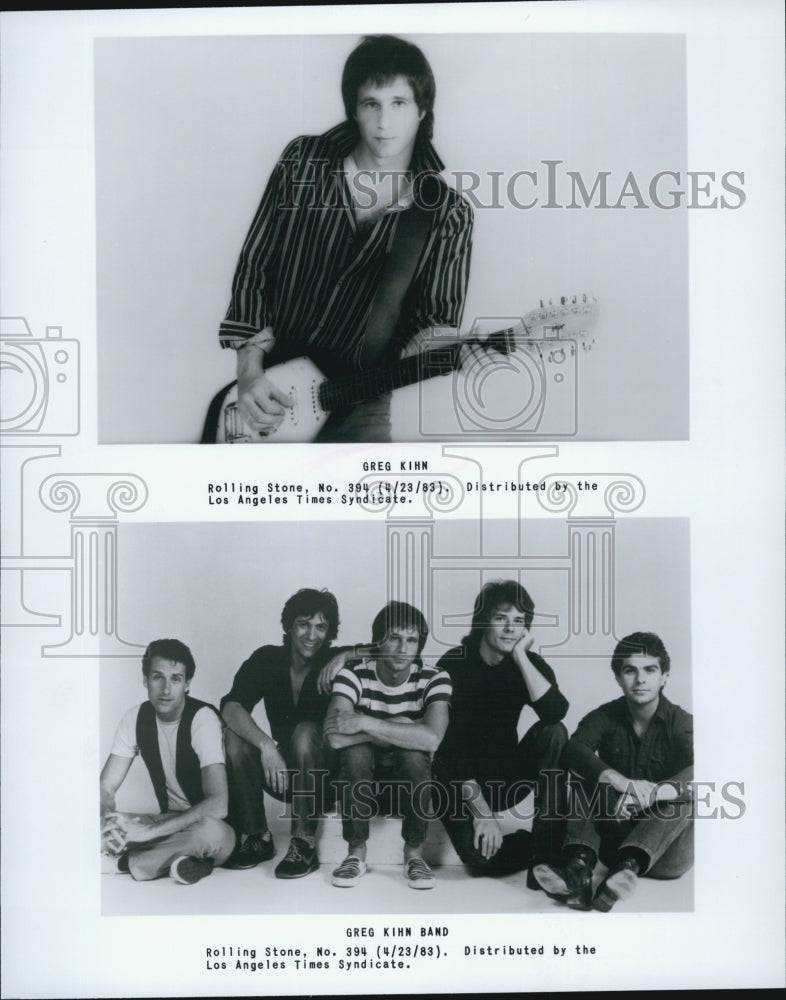 1983 Press Photo Musicians Greg Kihn &amp; his band - Historic Images