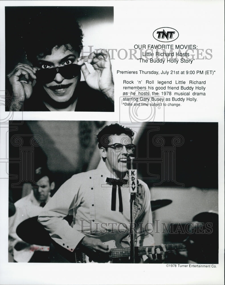 1999 Press Photo Actor Gary Busey"The Buddy Holly Story"& Little Richard - Historic Images