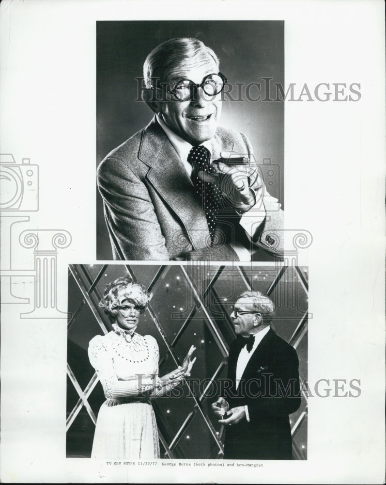 1977 Press Photo George Burns ,Actor - Historic Images