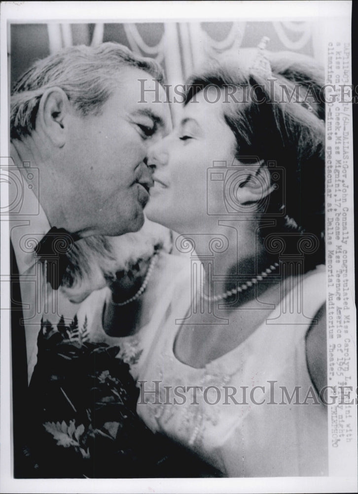 1964 Press PhotoGov John Connally / Texas,Miss Carolyn Mignini,Miss Teen America - Historic Images