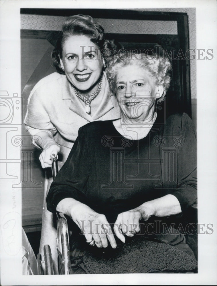 1957 Press Photo Actress Ethel Barrymore &amp; Daughter Ethel Barrymore Colt - Historic Images