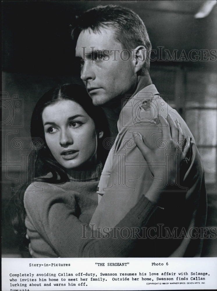 1969 Press Photo John Philip Law and Ludmila Mikael "The Sergeant" - Historic Images