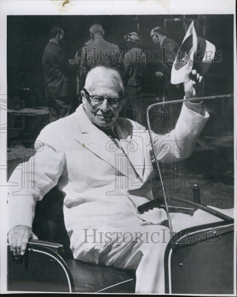 1962 Press Photo Statesman Barney Baruck ,92 yrs old/Long Island Home - Historic Images