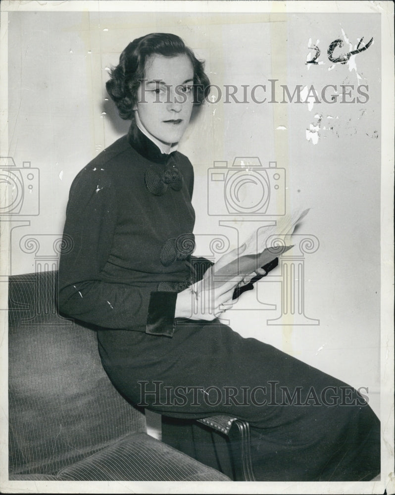 1937 Press Photo Boston Socialite Jane Bancroft - Historic Images