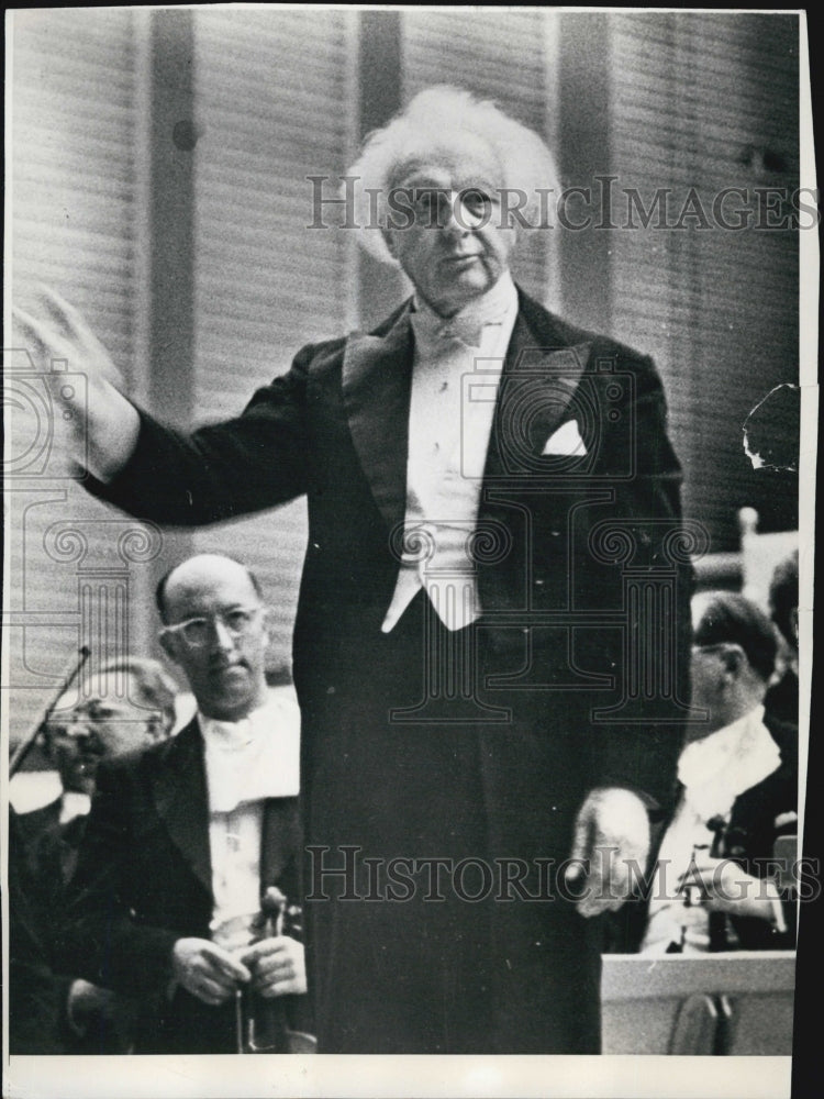 1955 Press Photo Noted conductor,Leopold Stokowski - Historic Images