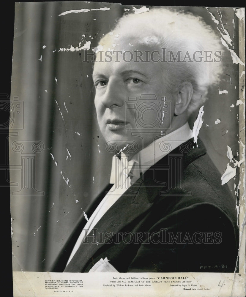 1955 Press Photo Noted conductor Leopold Stokowski - Historic Images