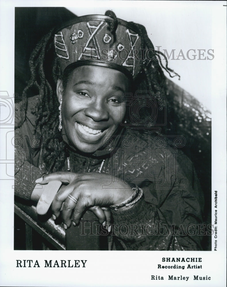 1991 Press Photo Singer And Musician Rita Marley - Historic Images